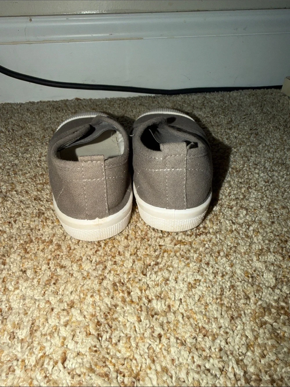 Gray Canvas Slip-On Sneakers baby kids brand size 32